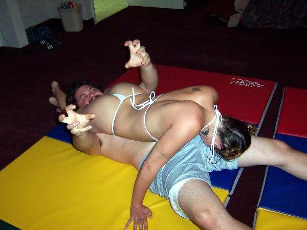 Jackie gets hungry while wrestling and decides to...